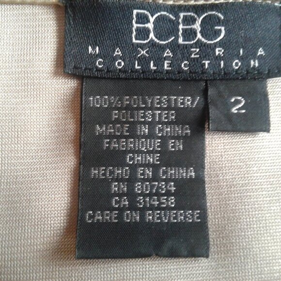 Vintage Y2K BCBG Collection Beige Evening Gown with Beading & Embroidery - Picture 7 of 8